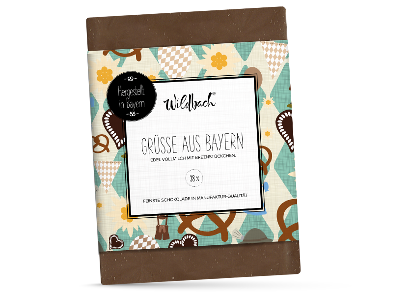 Wildbach Schokolade - Grüsse aus Bayern 38%